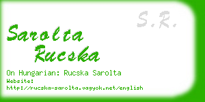 sarolta rucska business card